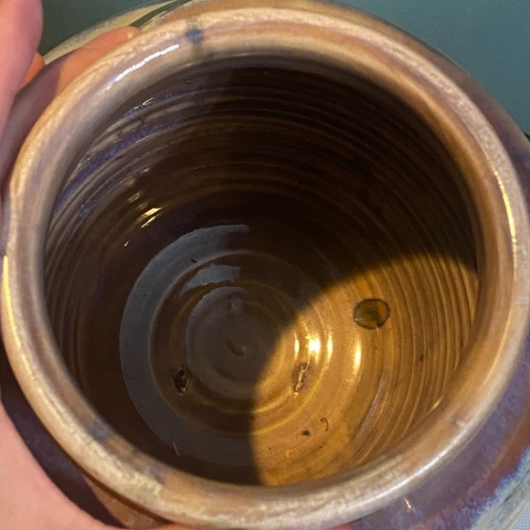 Vintage ED WEINTRAUB ONE OF A KIND ORIGINAL SIGNED 7” VASE With Gold Detailing - Picture 9 of 10